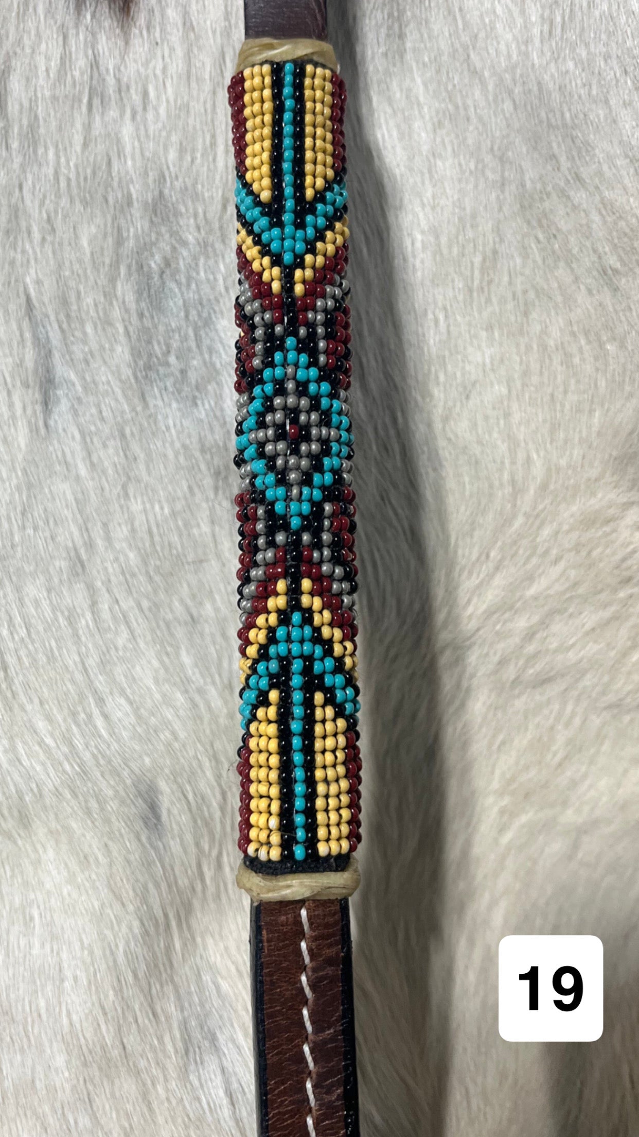CST Leather Over & Under Whip - Beaded