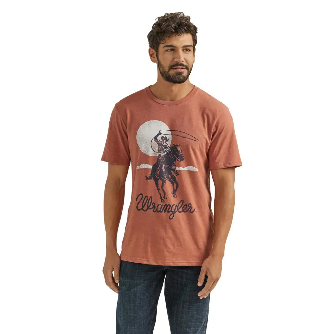 $10: Wrangler Men’s Heather Redwood Moon Rider T-Shirt Sale Men’s T-Shirt