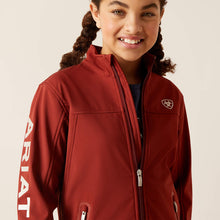 Load image into Gallery viewer, Ariat Girl&#39;s Fired Brick New Team Softshell Jacket
