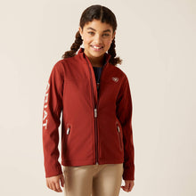 Load image into Gallery viewer, Ariat Girl&#39;s Fired Brick New Team Softshell Jacket
