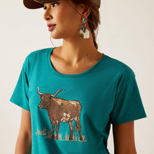 Load image into Gallery viewer, Ariat Women&#39;s Longhorn Watercolor T-Shirt

