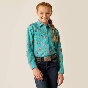 Ariat Girl's Esmerelda Flower Western Shirt