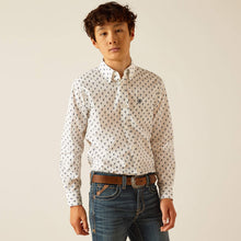 Load image into Gallery viewer, Ariat Boy&#39;s White Cactus Parker Western Shirt
