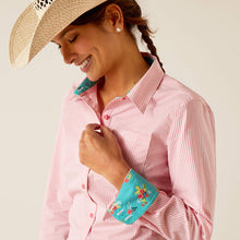 Load image into Gallery viewer, Ariat Women&#39;s Kirby Camellia Rose Stripe Western Shirt

