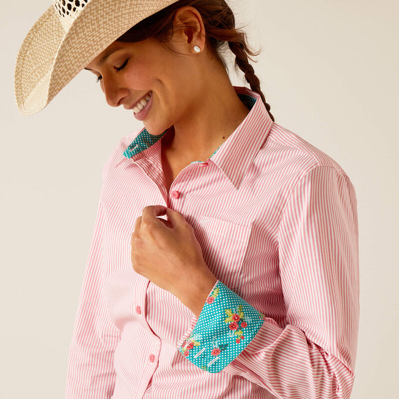 Ariat Women's Kirby Camellia Rose Stripe Western Shirt