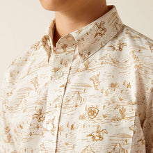 Load image into Gallery viewer, Ariat Boy&#39;s Tan Edison Short Sleeve Western Shirt
