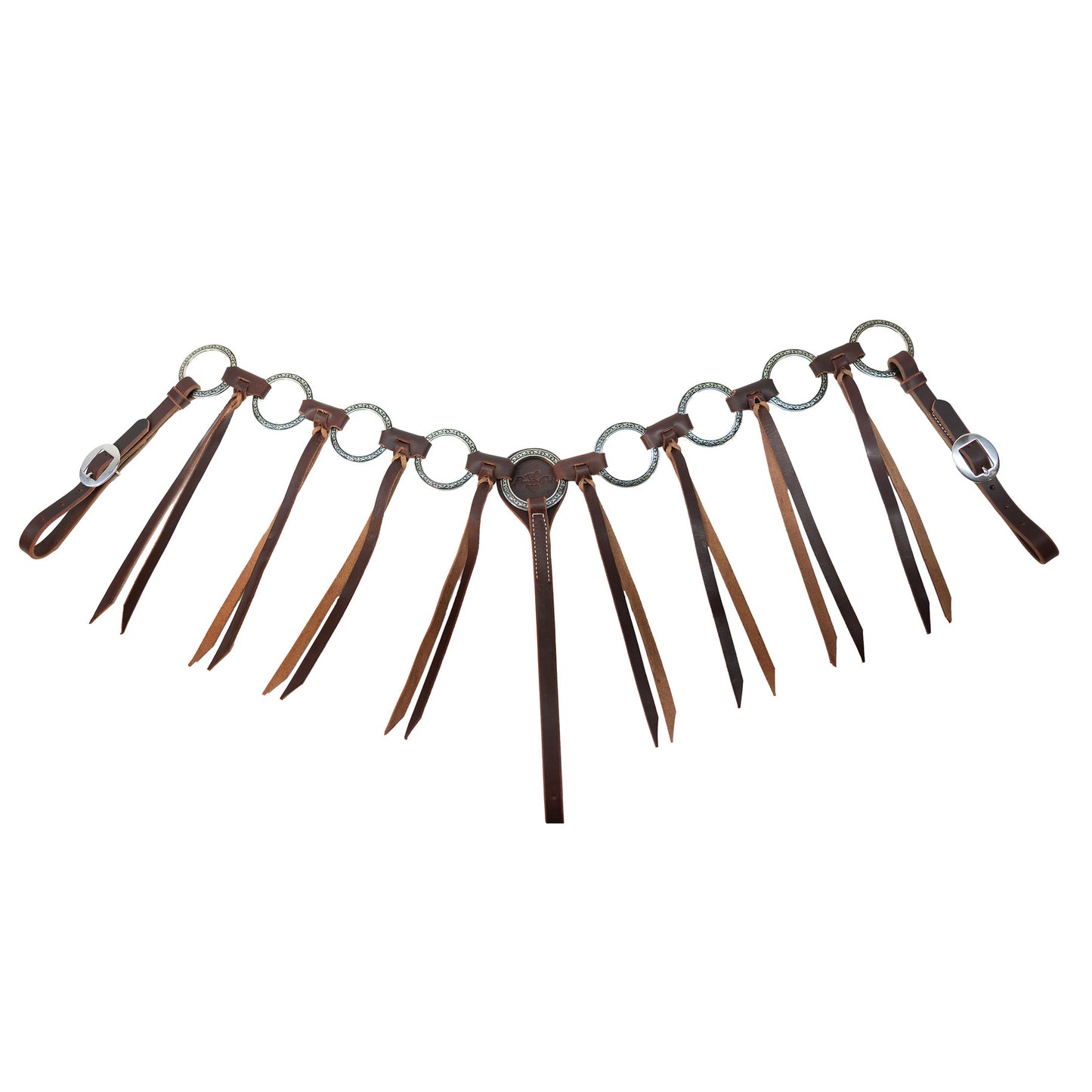 Professional's Choice Ring Breastcollar with Burgundy Tassle