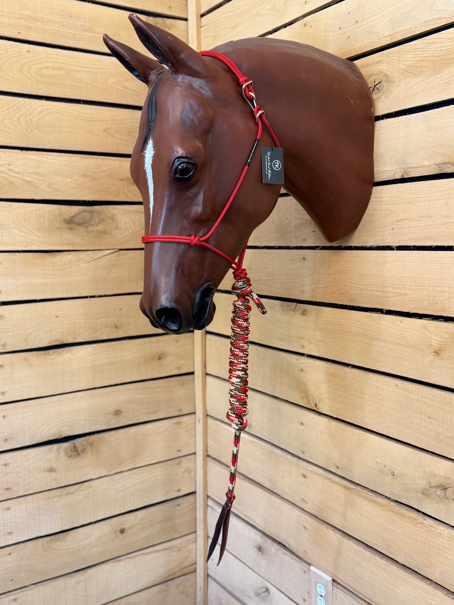 Twisted Knot Halters Rope Halter w/ Easy Off Clip & Lead