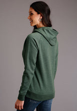 Load image into Gallery viewer, Stetson Women&#39;s Heather Green Embroidery Hoodie
