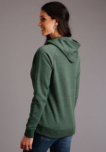 Stetson Women's Heather Green Embroidery Hoodie