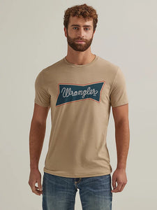 Wrangler Men's Tan Heritage Logo T-Shirt