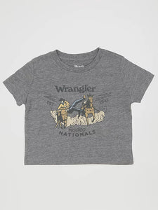 Wrangler Boy's Toddler Graphite Steer Wrestling T-Shirt