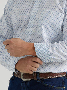 Wrangler Men's George Strait Quattro Blue Diamond Western Shirt