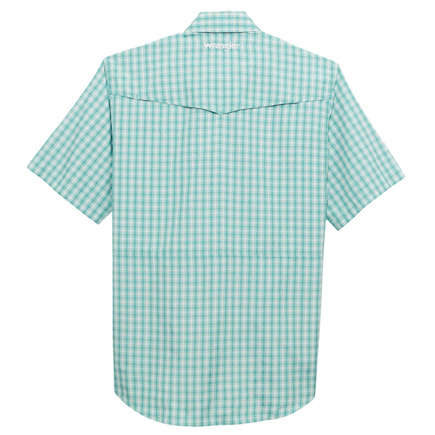 Wrangler Men's Latigo Bay Plaid ATG Short Sleeve Western Shirt