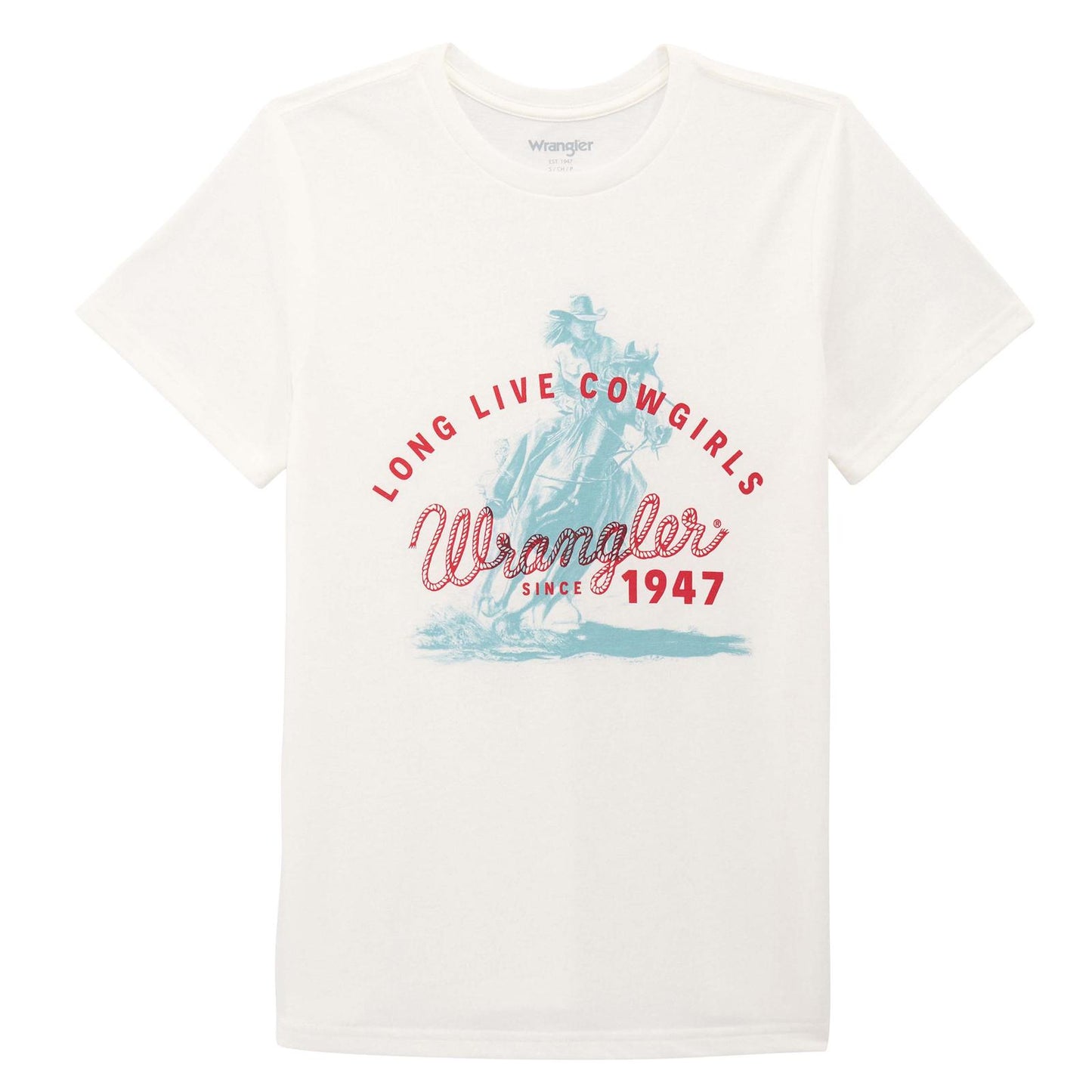 Wrangler Women's Bright White Long Live Cowgirls T-Shirt