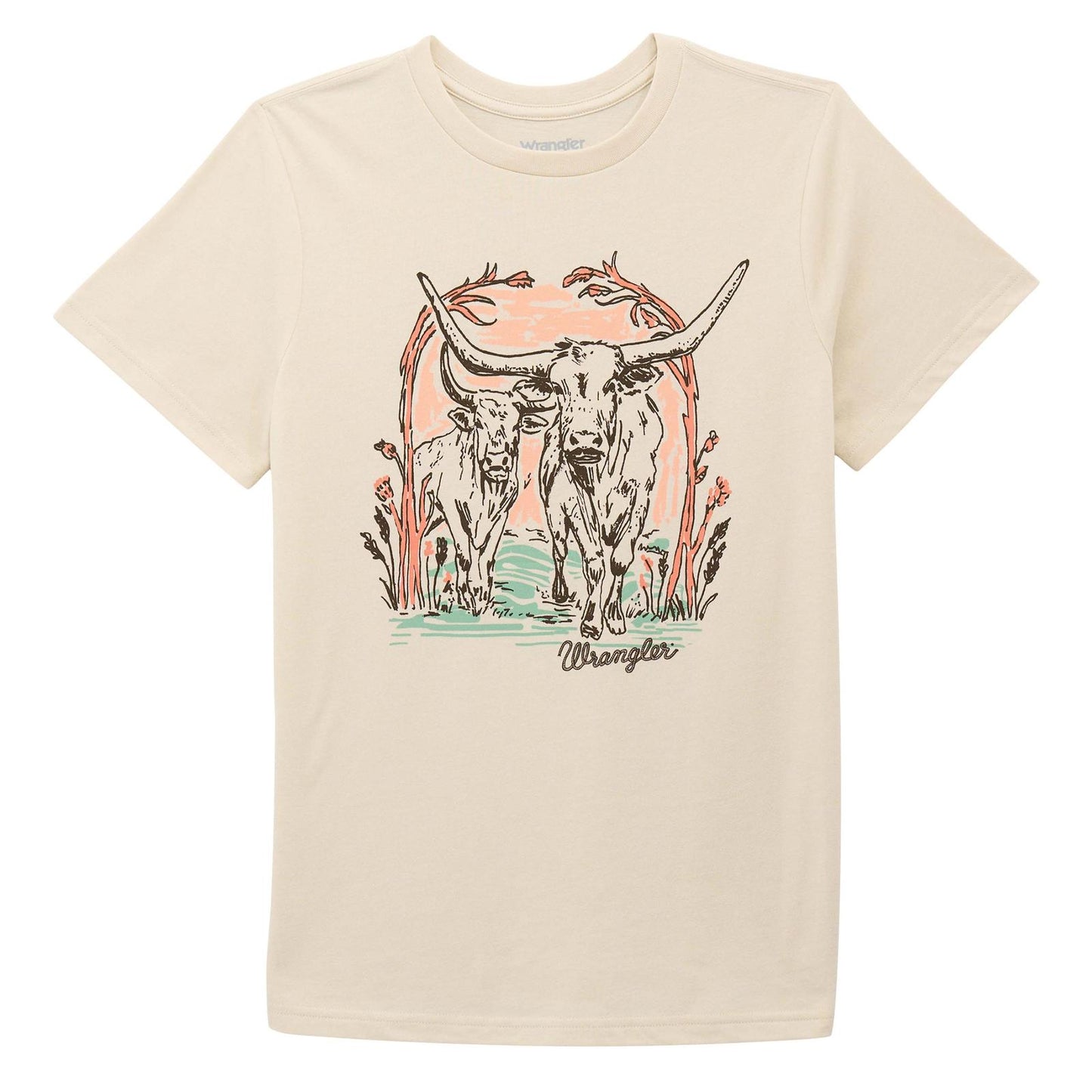 Wrangler Women's Silver Birch Heather Longhorn T-Shirt