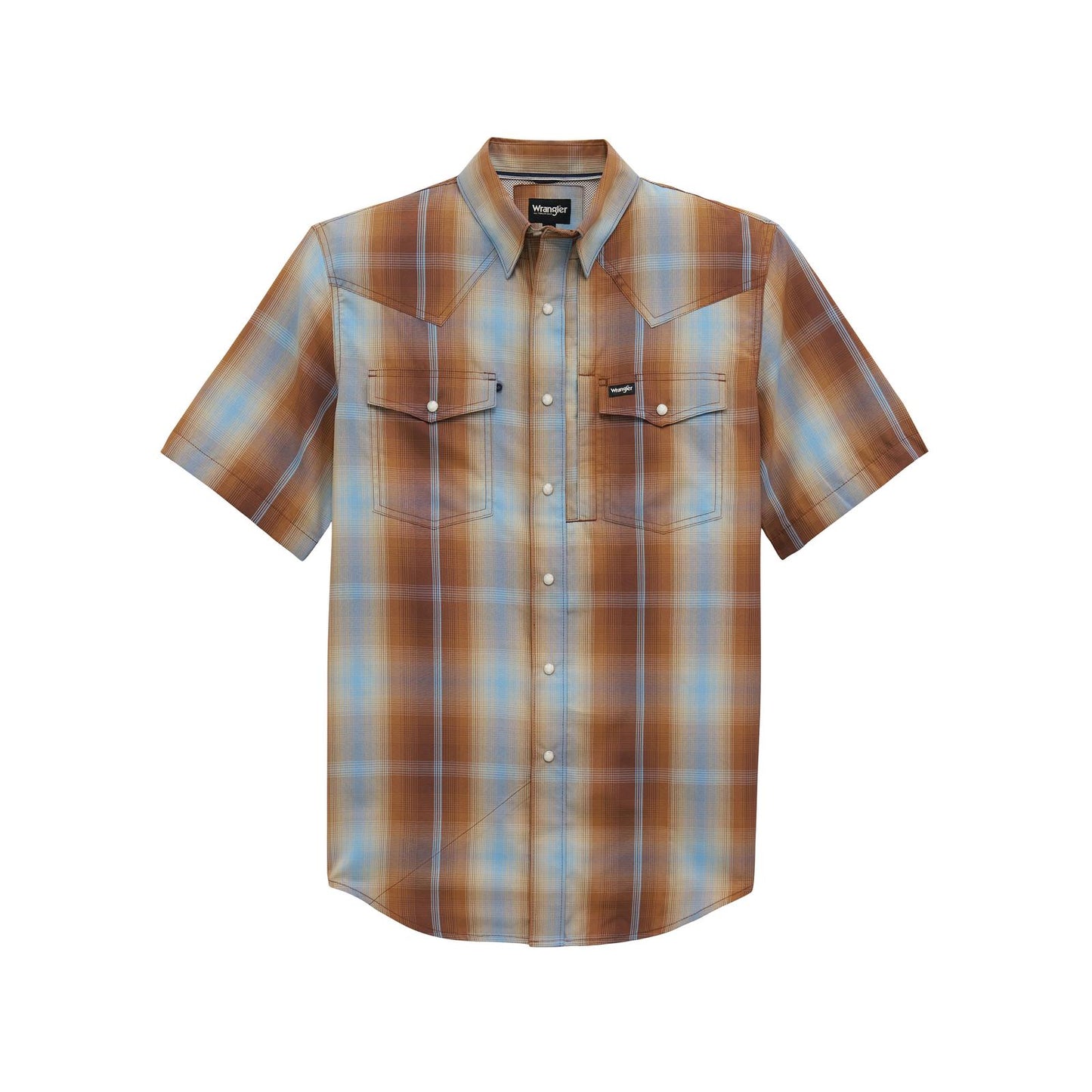 Wrangler Men's Sepia Ombre ATG Short Sleeve Western Shirt