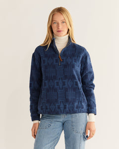 Pendleton Women's Doublesoft Dusk Blue Half-Zip Pullover