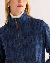Load image into Gallery viewer, Pendleton Women&#39;s Doublesoft Dusk Blue Half-Zip Pullover
