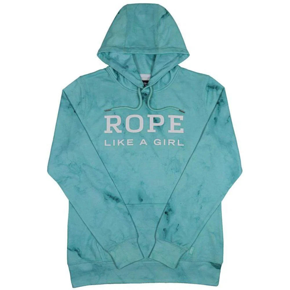 Hooey Girl's Turquoise Marble Rope Like A Girl Hoodie