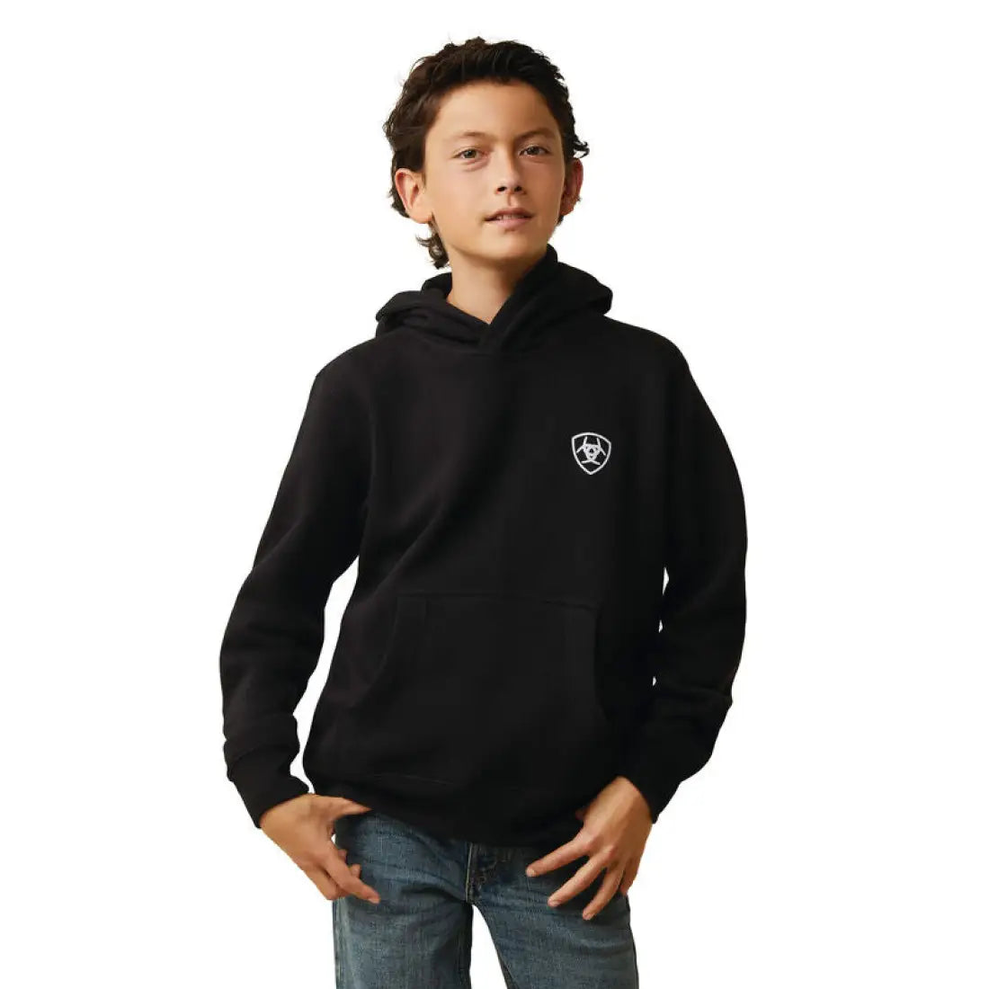 $15: Ariat Boy’s Americana Black Hoodie XSmall Sale Boy’s Pullover