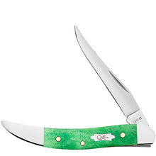 Load image into Gallery viewer, Case Emerald Green Bone Smooth Small Texas Toothpick Knife
