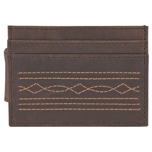 Justin Boot Stitch Magnetic Card Clip Wallet