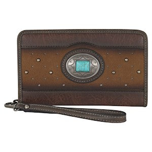 Justin Women's Tonal with Studs and Concho Wristlet