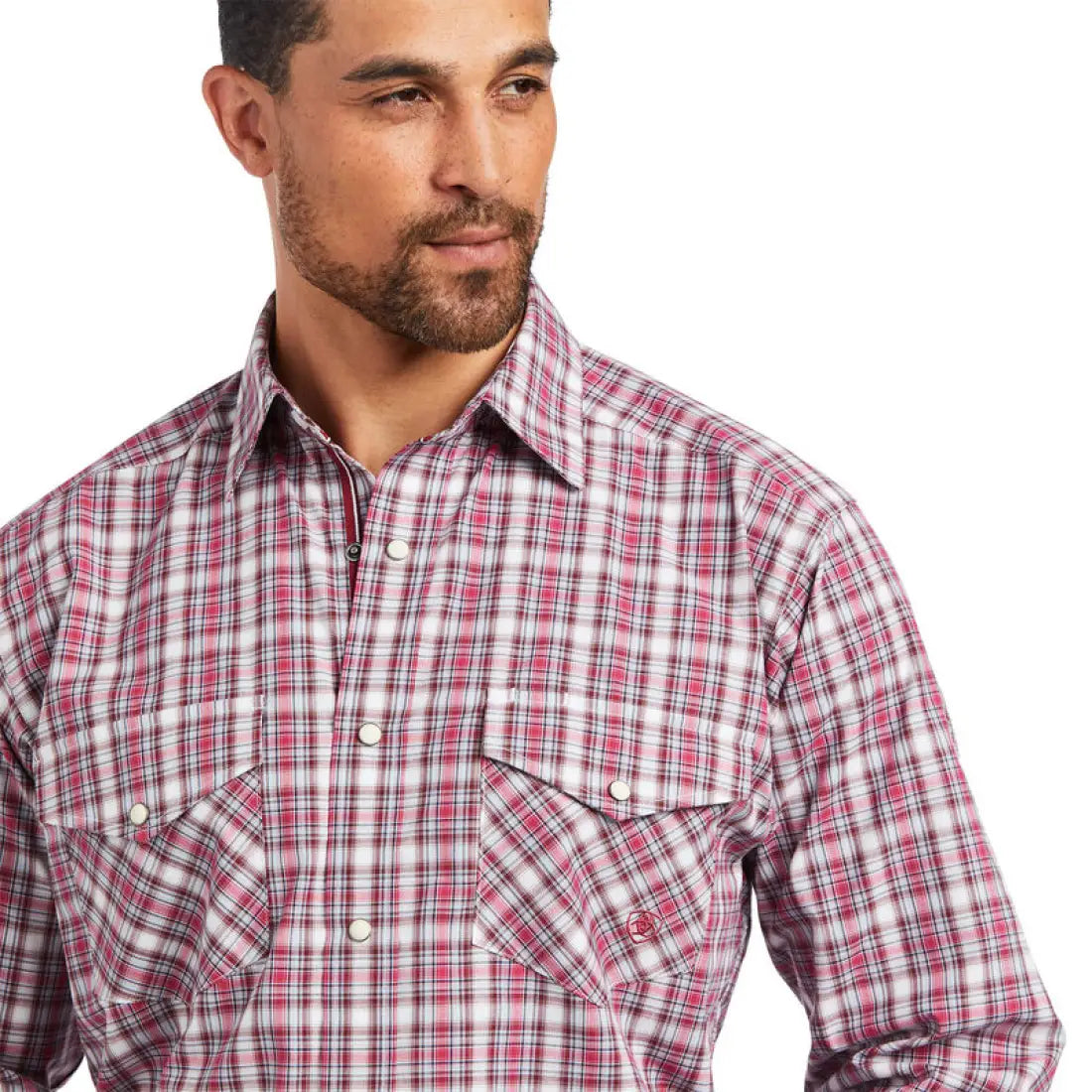 $25: Ariat Men’s Pro Series Rose Bud Plaid Judson Western Shirt Sale Men’s Western