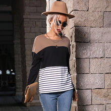 Load image into Gallery viewer, Women&#39;s 3 Layer Striped Knit Blouse

