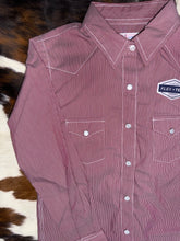 Load image into Gallery viewer, Panhandle Girl&#39;s Dark Dusty Rose Pinstripe Western Shirt
