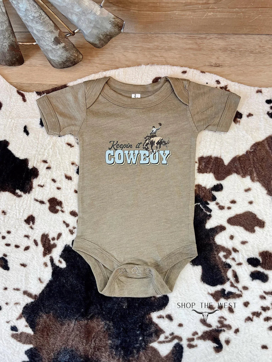 STW Boy's Infant Light Brown Keepin' It Cowboy T-Shirt