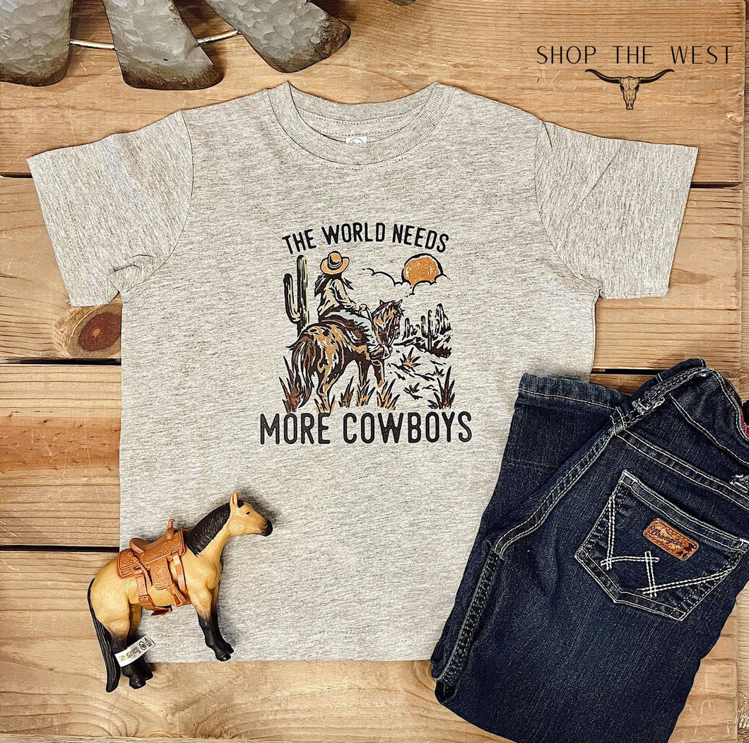 STW Boy's Toddler World Needs More Cowboys T-Shirt