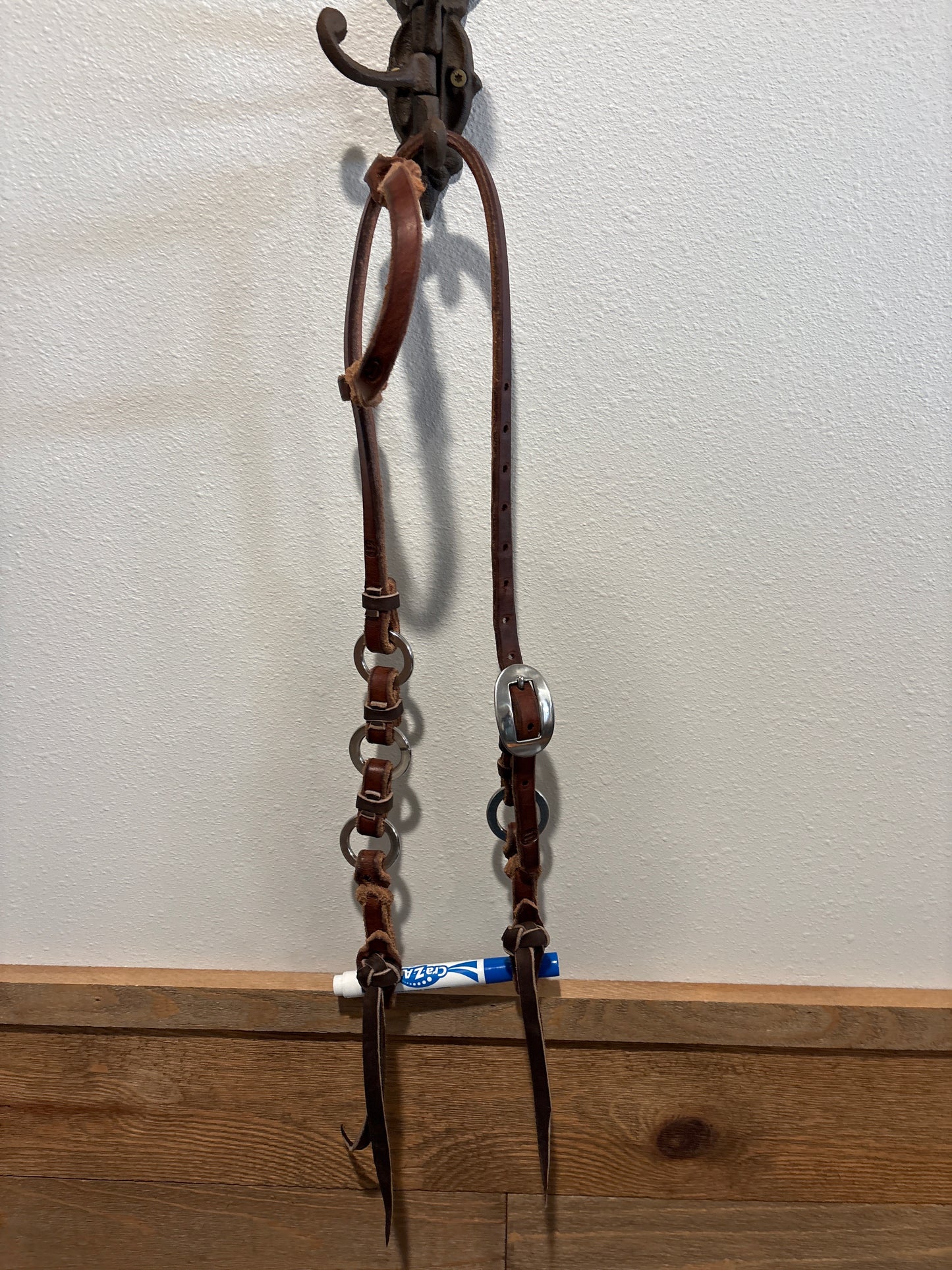 Trent Ward Ring Blood Knot One Ear Headstall with Quick Change Pineapple Knots