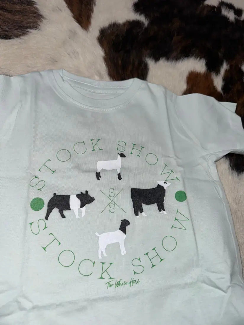 $5: TWH Girl’s Toddler Light Green Stock Show T-Shirt Sale Girl’s Toddler Top