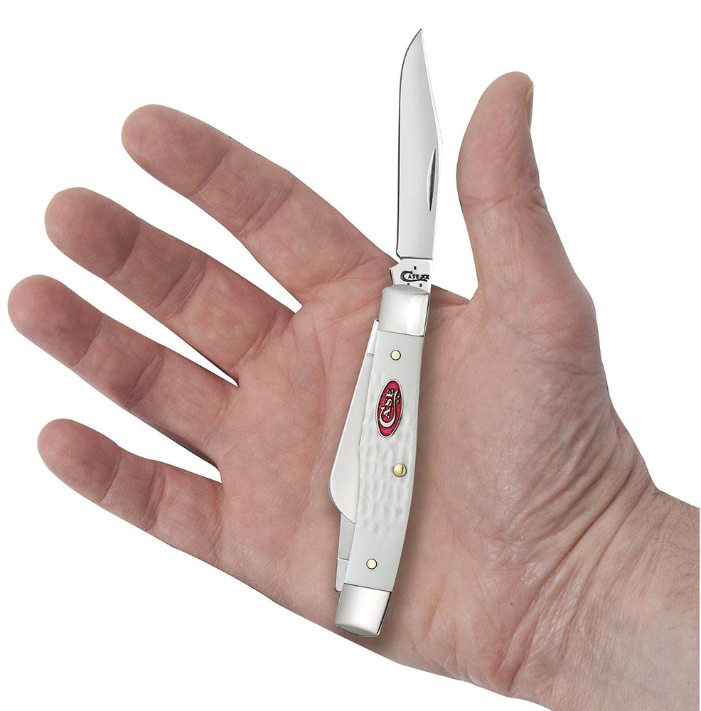 Case SparXX™ Standard Jig White Synthetic Medium Stockman Knife