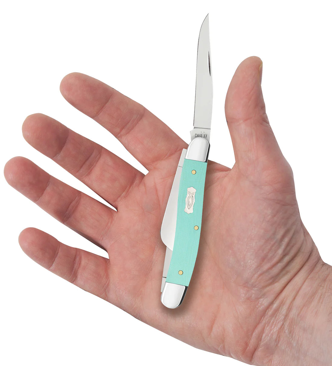 Case Smooth Seafoam Green G-10 Medium Stockman Knife