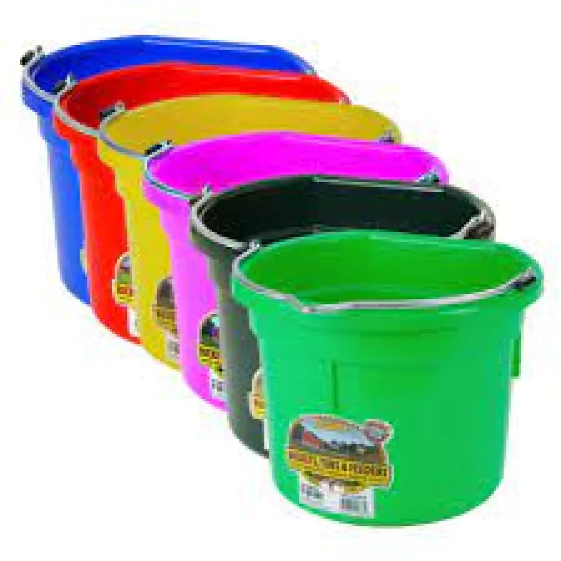 8 Quart Flat Back Plastic Bucket Bucket