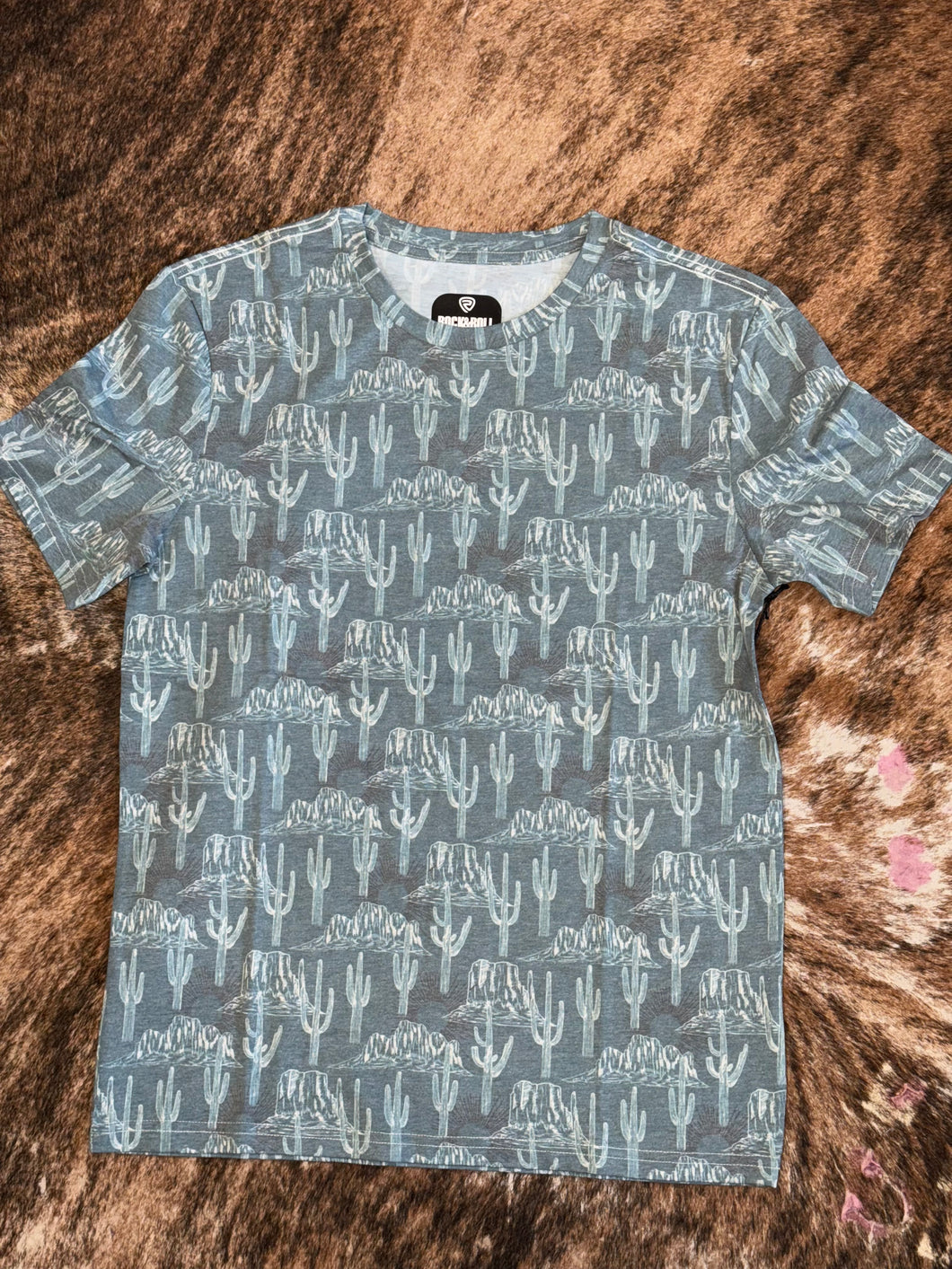 Rock & Roll Women's Teal Mesa Cacti T-Shirt