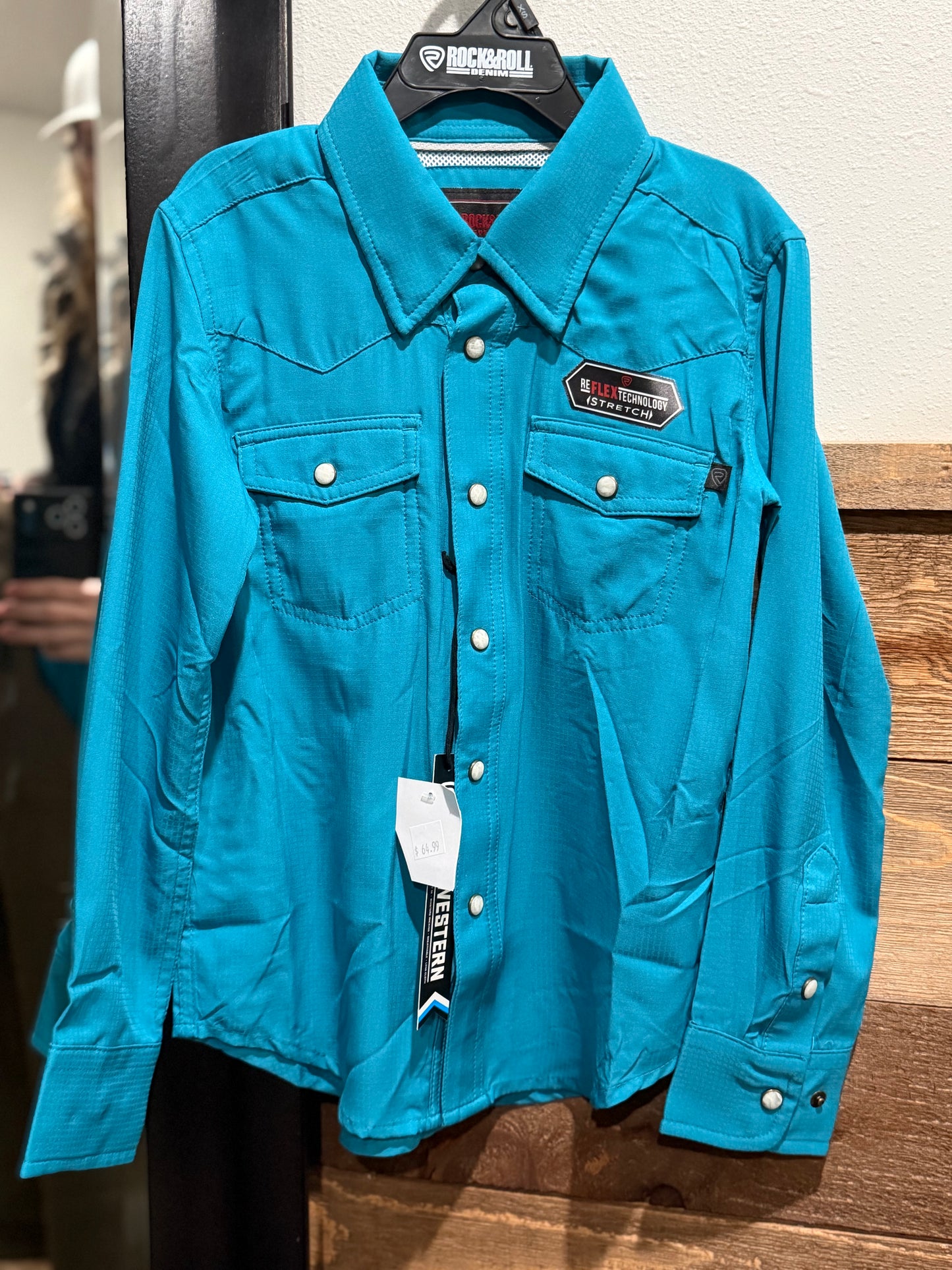 Rock & Roll Boy's TEK Solid Western Shirt