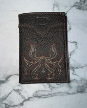 Load image into Gallery viewer, Justin Pebble Embroidered Trifold Wallet
