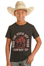 Load image into Gallery viewer, Rock &amp; Roll Boy&#39;s Black Cowboy Up T-Shirt
