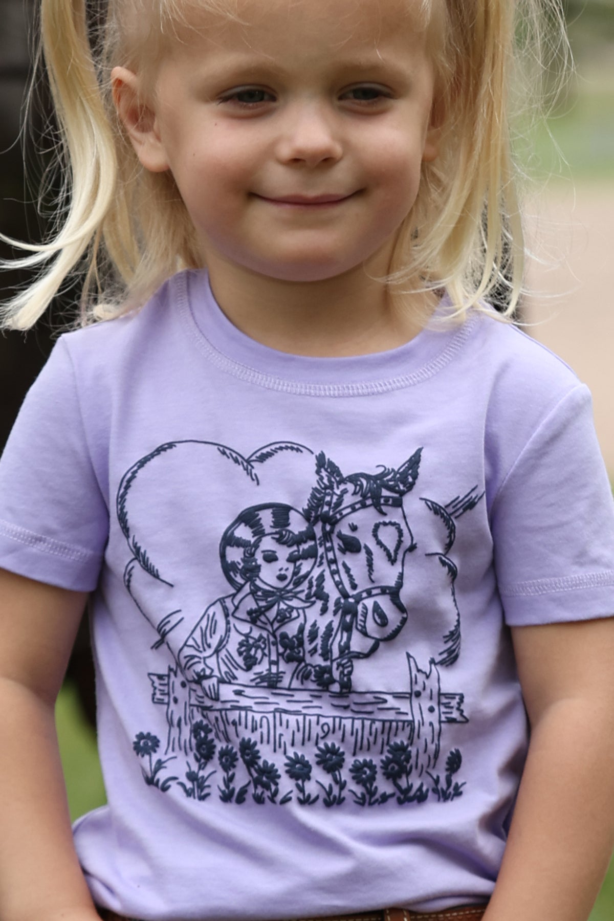 Cruel Girl's Toddler Lilac Puff Print T-Shirt