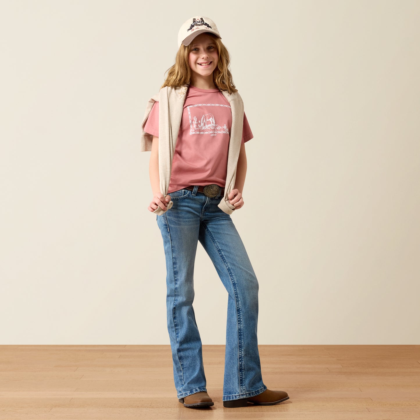 Ariat Girl's Mauvelous Horse Frame T-Shirt