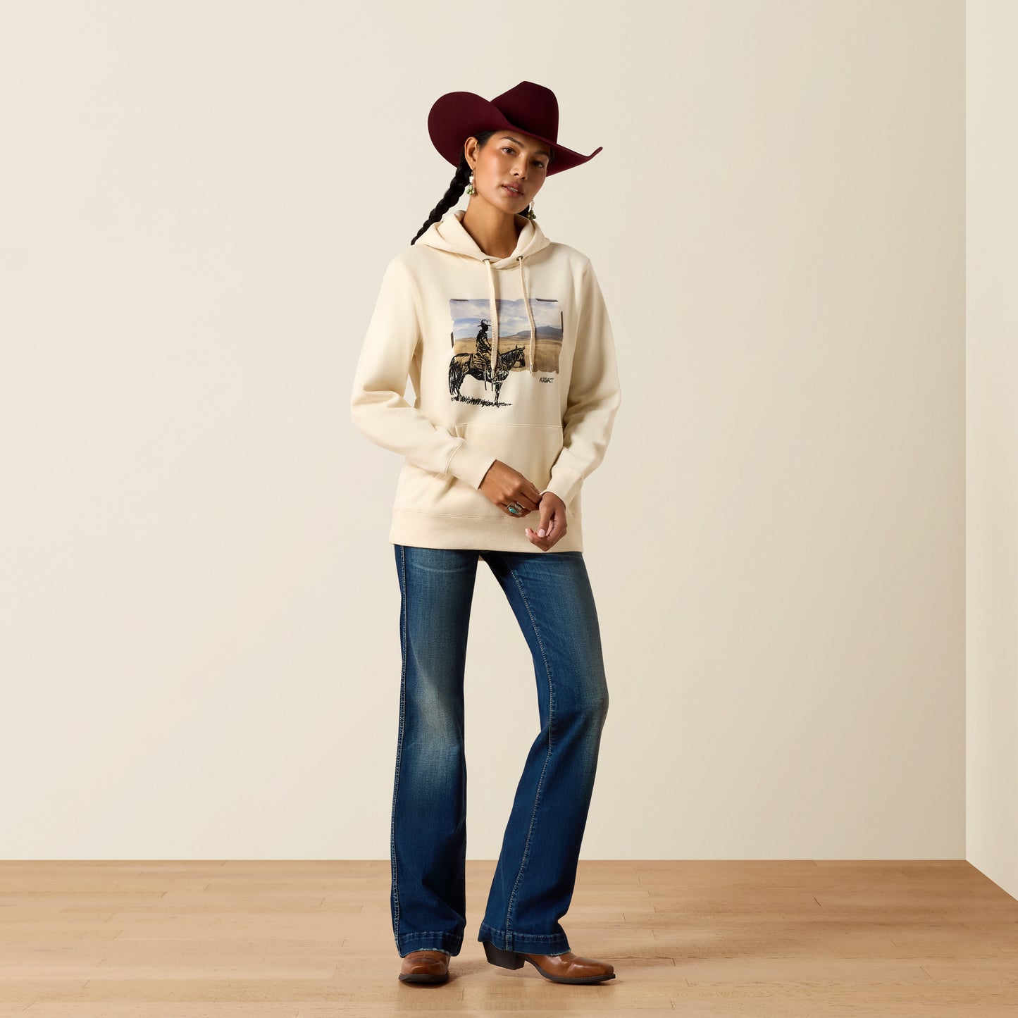Ariat Women's Parchment Wish You Were Here Hoodie