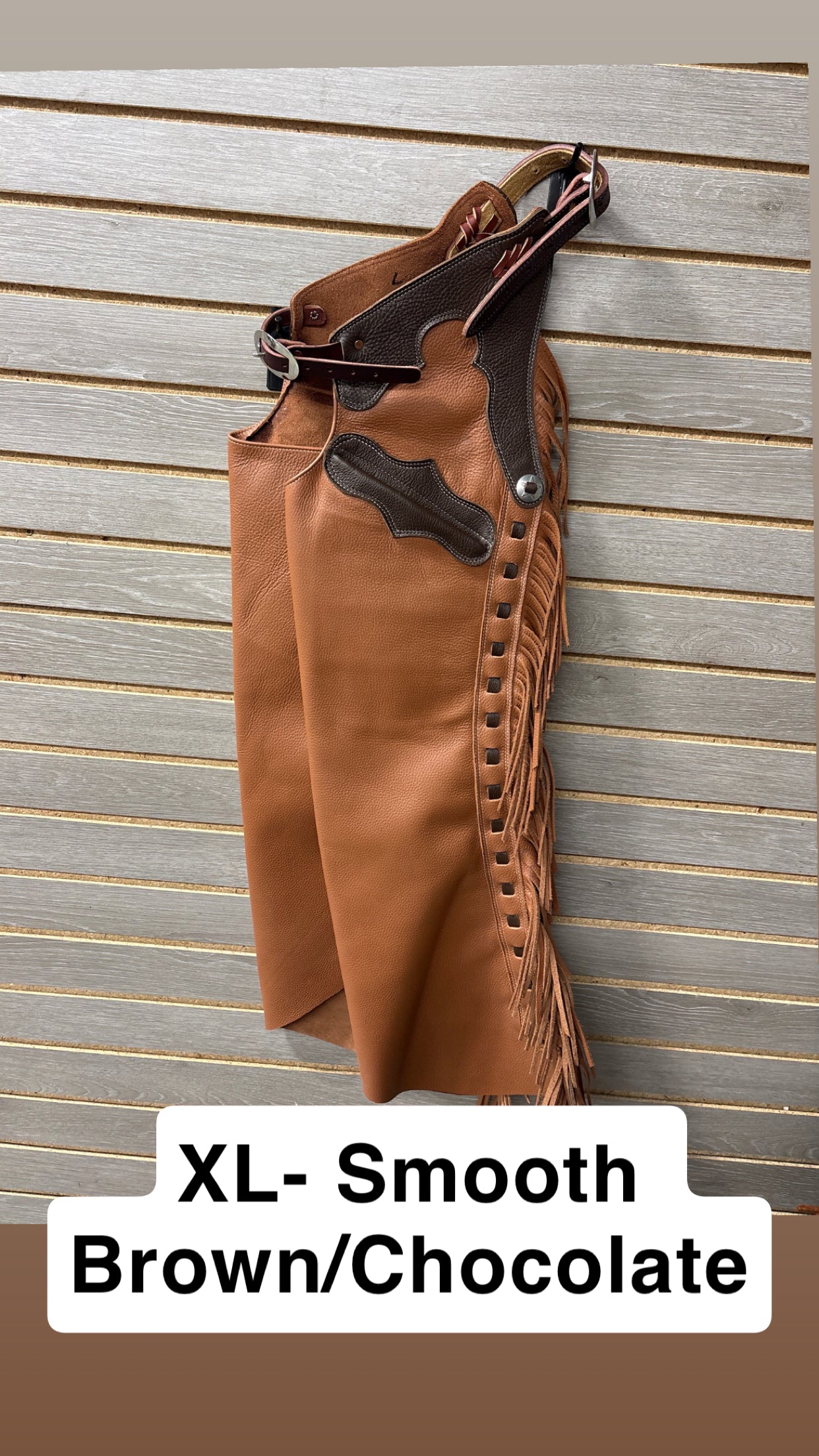 Rockin' Y Youth Leather Shotgun Step-in Chaps