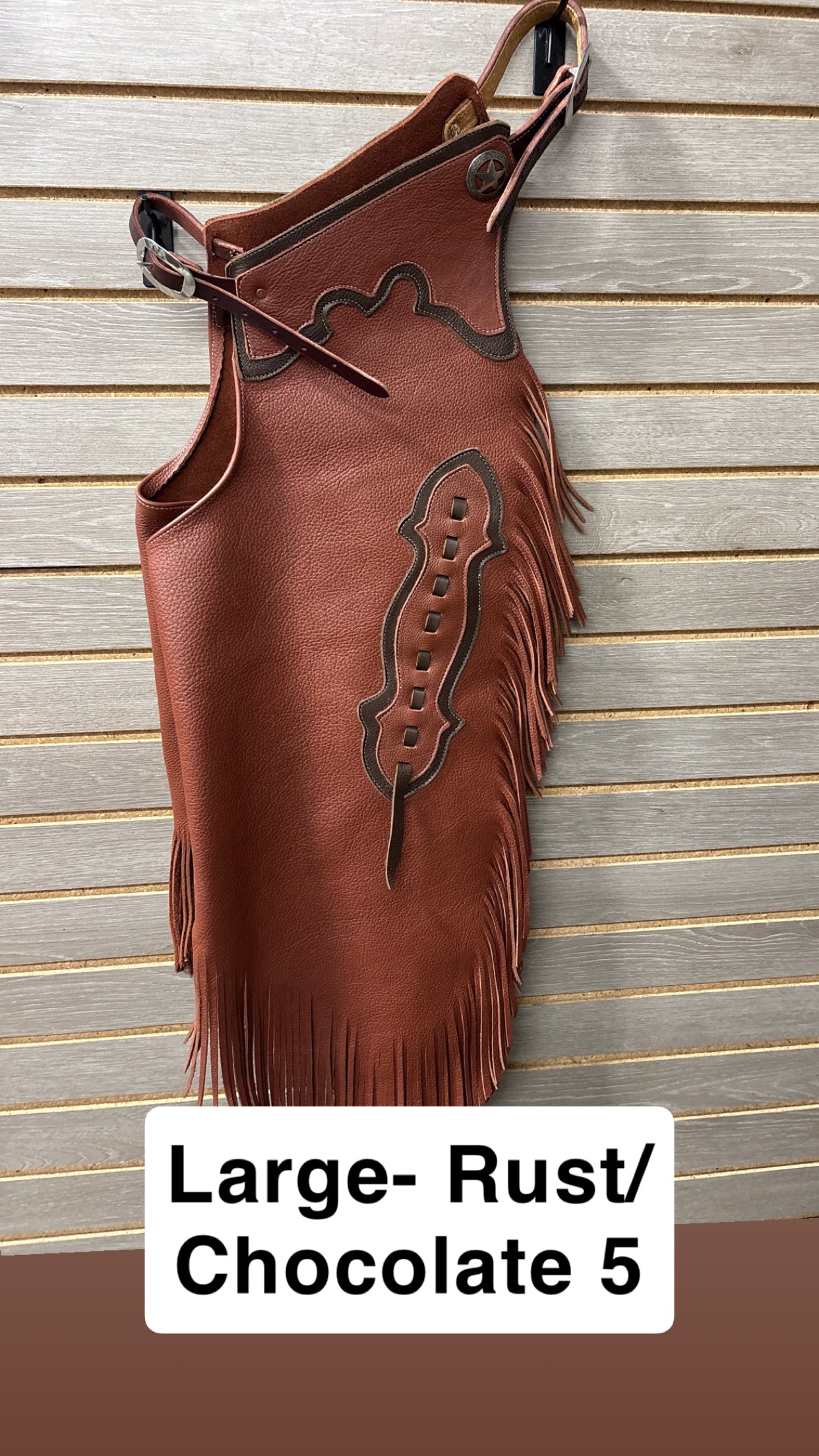 Rockin' Y Adult Two-Tone Leather Chinks (#1)