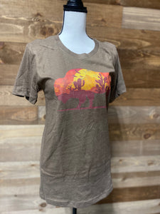 Women's Brown Buffalo T-Shirt