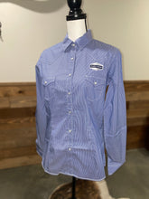 Load image into Gallery viewer, Panhandle Women&#39;s Blue Pin Stripe Western Shirt
