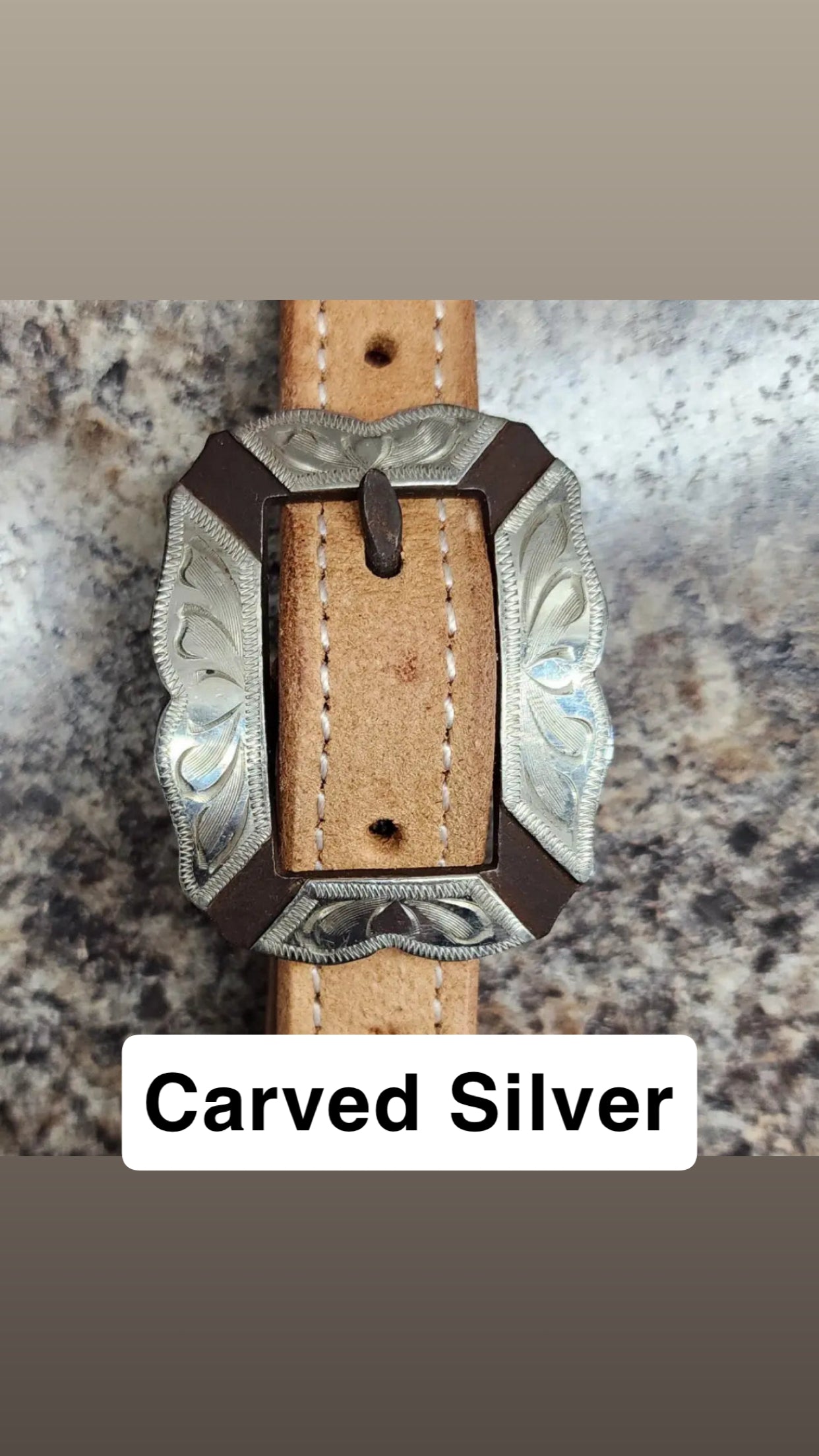 Cowperson Tack Slit Ear Headstall - Roughout